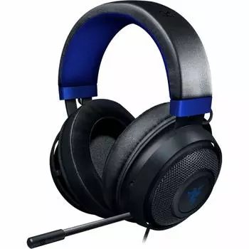 Игровая гарнитура Razer Kraken, консоль, ПК, PS4, совместимая с переключателем, проводная, гарантия авторизованного дистрибьютора, цвет черный и синий [Япония] RZ04-02830500-R3M1