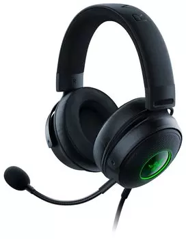 Игровая гарнитура Razer Kraken V3 HyperSense с технологией Haptic USB THX Surround Sound TriForce Titanium 50 мм, однонаправленный гибридный микрофон