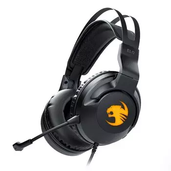 Игровая гарнитура ROCCAT Elo USB Wired Surround, немецкий дизайн, японский дистрибьютор, 7.1, черный/черный, для ПК/PS5/PS4 [Авторизованный продукт] чёрный