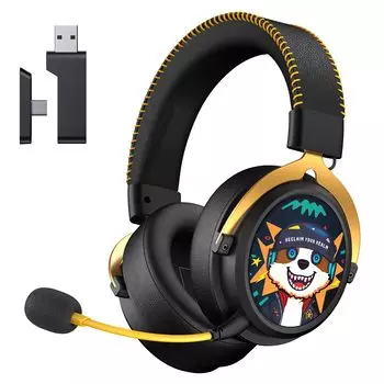 Игровая гарнитура с микрофоном Гарнитура PS5 Игровые наушники Беспроводное подключение наушников Bluetooth Проводное 25 мс Сверхнизкая задержка 70 ч непрерывно