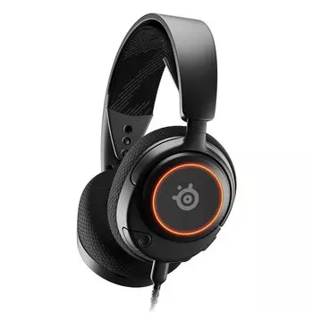 Игровая гарнитура SteelSeries Наушники Arctis Nova 3 Легкие проводные герметичные ПК PS5 PS4 Switch Совместимость с RGB-подсветкой Шумоподавление AI Spatial чёрный