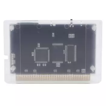 Игровая карта 3000 в 1 с памятью 8 ГБ Прозрачная кассета для Mega Drive Mega Key Игровые аксессуары Карта, V1, Поддержка, (Прозрачный белый)