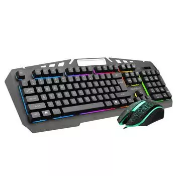 Игровая клавиатура Bosston 104 клавиши Плавающие клавиши Металлическая панель с подсветкой 8350 камуфляжный