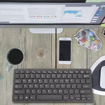 Игровая клавиатура для ноутбука, водостойкая, бесшумная, универсальная, ультратонкая, портативная, USB, мини, мультимедийная, проводная