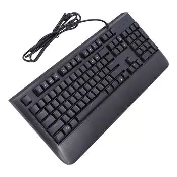 Игровая клавиатура проводная светодиодная подсветка 104 клавиши черная механическая клавиатура для компьютерных игр офиса