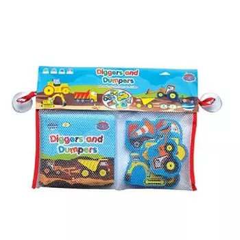 Игровая книжка с водой для малышей на стройке Bunny & Buddy + 6 наклеек + сумка, желтые, популярные корейские игрушки