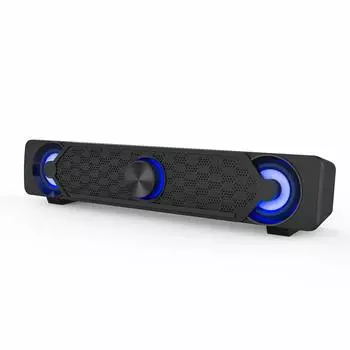 Игровая колонка для ПК Smalody с питанием от USB и светодиодной подсветкой, совместимая с игровыми приставками PS4, компьютерами/ноутбуками/игровыми консолями и т. д.. (AUX-вход 3,5 мм)