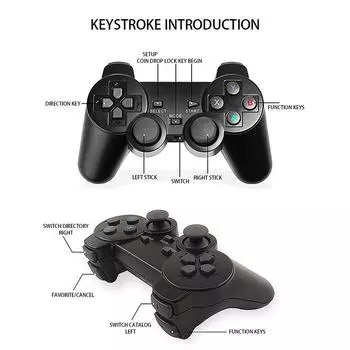 Игровая консоль 4K Game Stick Lite 64Gb беспроводной контроллер для 20000 ретро игр детский подарок беспроводная игровая консоль PSP с двумя ручками