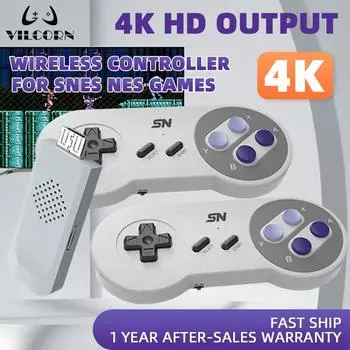 Игровая консоль, беспроводная HDMI-совместимая Everdrive для SNES NES 16 бит 8 бит ретро HD TV Game Stick 4400+ игра для SFC Drive