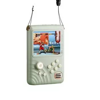 Игровая консоль E2 с внешним аккумулятором, 3,5-дюймовый IPS-экран, 6000 мАч, 16-бит, 10000 игр, игровой автомат 12.7*8.9*1.85cm,singles яблочный зеленый