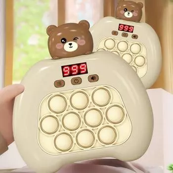 Игровая консоль Fast Push Bubble со светодиодным экраном, 4 режима, портативная игрушка «Ударь крота», интересная тренировка реакции, игры-испытания, игра на время «убийство» B