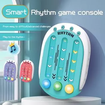 Игровая консоль Fast Push Rhythm Master для тренировки скорости реакции для детей и взрослых, портативная обучающая игровая машина со светящимся треком, игрушка зелёный