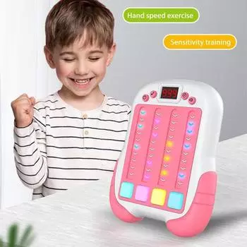 Игровая консоль Fast Push Rhythm Master для тренировки скорости реакции для детей и взрослых, портативная обучающая игровая машина со светящимся треком, игрушка синий