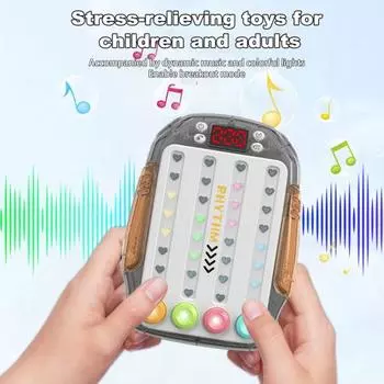 Игровая консоль Fast Push Rhythm Master для тренировки скорости реакции для детей и взрослых, портативная обучающая игровая машина со светящимся треком, игрушка