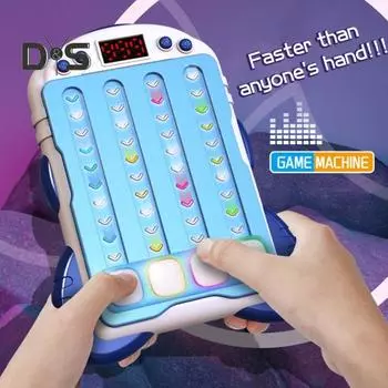 Игровая консоль Fast Push Rhythm Master со светодиодной подсветкой, электронная портативная музыкальная игрушка для снятия стресса, для детей и взрослых, интерактивная игра Beat Matching зелёный