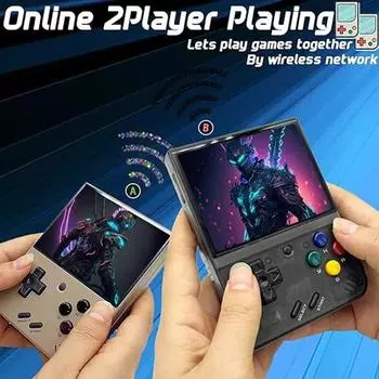 Игровая консоль MIYOO Mini Plus с экраном IPS 3,5 дюйма, игровая консоль в стиле ретро, игровая консоль с емкостью 3000 мАч, видеоплеер для Miyoo Mini Plus V3 No Games(No Card) белый