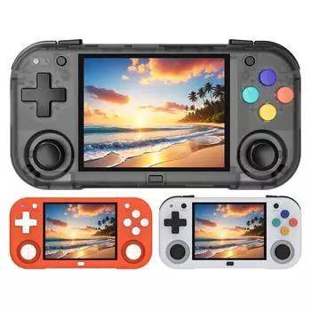 Игровая консоль с экраном IPS 2,8 дюйма, портативная консоль с ОС Linux, портативные игровые плееры Cortex-A53, подарки для детей и взрослых 64G чёрный