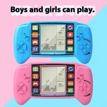 Игровая консоль с большим экраном, ретро-ностальгическая классика, детская портативная игровая консоль 8090, электронная игрушка розовый