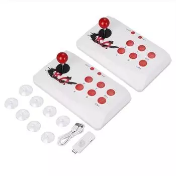 Игровая консоль с джойстиком для двух человек X6 Home TV Game HDMI Wireless Console Entertainment Fighting Arcade Classic Nostalgia 24.5*16.3*4.2cm белый/красный