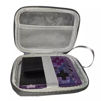 Игровая консоль сумка защитный дорожный чехол против царапин с карманом для хранения Anbernic RG35XX/RG35XX Plus/Miyoo Mini Plus серый