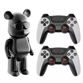 Игровая консоль Super Violent Box Bear 32/64/128 ГБ 10000/15000/20000 + Classic 4K HDMI HD Plate 25 эмуляторов застряли в игре H8,32G-Wired чёрный