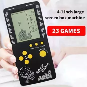 Игровая консоль в стиле ретро, интересный плеер для видеоигр с 23 режимами и питанием от батареи для детей синий