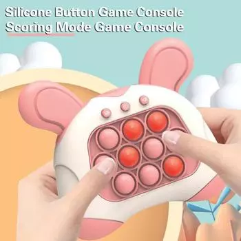 Игровая консоль Whack-a-Mole, забавная многопользовательская игрушка с 4 захватывающими игровыми режимами, пластиковый дизайн розовый