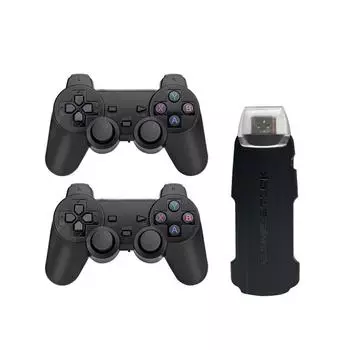 Игровая консоль X2 MAX Game Stick с выходом HD 4K, игровая консоль с двумя беспроводными сетями 2.4G 64G белый