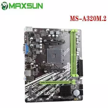 Игровая материнская плата MAXSUN Challenger A320M.2-VH AMD M.2 Sata3 поддерживает процессор Ryzen 1000-5000 с сокетом AM4 3600 4650 5600G 5600X