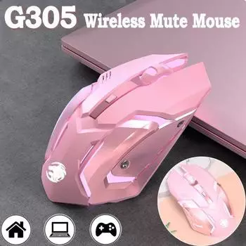 Игровая мышь, перезаряжаемая, 2,4 ГБ, беспроводная Bluetooth-мышь, бесшумная эргономичная мышь для компьютера, ноутбука, мыши со светодиодной подсветкой для IOS Android wireless белый