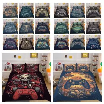 Игровая ручка с принтом, пододеяльник, модный чехол для постельного белья, новая постельная одежда для мальчиков и девочек, один размер, декор для спальни UK Single 135x200cm