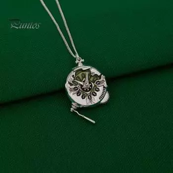 Игровое ожерелье с подвеской в виде механического секундомера, цепочка, игровое ролевое украшение, аксессуары для костюмов, украшения для мужчин и женщин серебряный