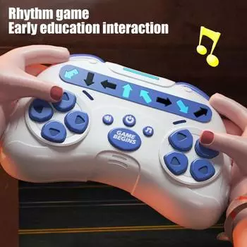Игровой автомат Quick Push Rhythm Master, тренировка скорости реакции для детей и взрослых, портативный обучающий игровой контроллер с подсветкой, игрушка коричневый