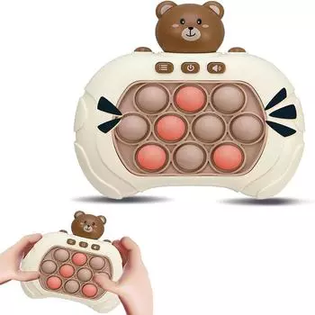 Игровой автомат с пузырьками Quick Push, светящиеся ручные игрушки для снятия стресса для мальчиков, девочек и детей, взрослых, 4 режима