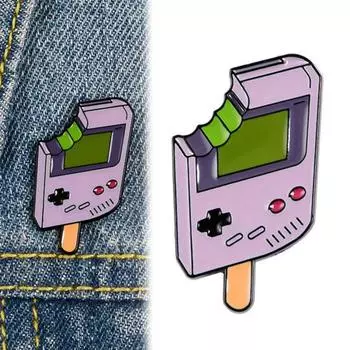 Игровой автомат в форме мороженого, эмалированная брошь, булавка, сумка, шляпа, значок, аксессуар