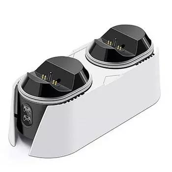 Игровой аксессуар Зарядная станция для контроллера PS5, включая световые индикаторы, удобная зарядная станция, аксессуар для игр 17.1*7.9*6.1cm белый