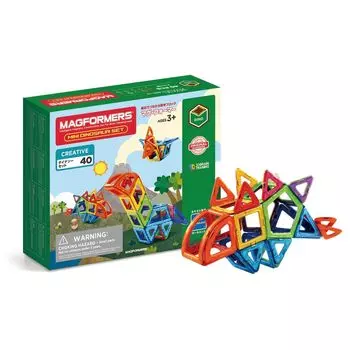 Игровой буклет Bornelund MAGFORMERS Dinosaur Set Для детей около 3 лет MF708003J [40 деталей] [включен японский язык]