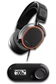 Игровой ЦАП в комплекте с игровой гарнитурой SteelSeries Arctis Pro Game DAC Проводная черная MixAmp PC PS4 PS5 Совместимость 61453 + Hi-Res