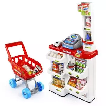 Игровой домик Детская кухня Кухонные принадлежности Кулинарная игрушка Рабочий стол Стол для фастфуда Супермаркет Прилавок Тележка для покупок Кассовый аппарат