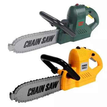 Игровой домик DIY Моделирование Электрическая пила Инструмент для мальчиков Инструмент для обслуживания Детские развивающие игрушки жёлтый