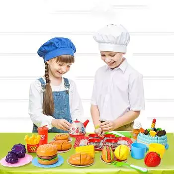 Игровой домик из белой жести, чайный сервиз, имитация чайника, набор чашек для чая, игрушка для послеобеденного чая, подарок на день рождения