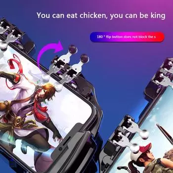 Игровой геймпад с кнопкой-триггером и охлаждающим вентилятором для мобильных устройств с 6 пальцами, легкие игровые элементы для PUBG M10