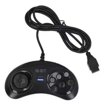 Игровой контроллер 9 Pin 16 Bit Plug and Play Маленький эргономичный геймпад для Sega Genesis