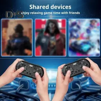 Игровой контроллер беспроводной мини-геймпад с поддержкой Bluetooth, многоплатформенное подключение, перезаряжаемый портативный игровой контроллер размером с брелок чёрный