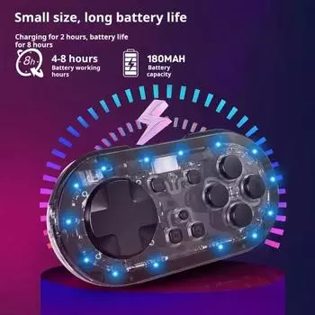 Игровой контроллер беспроводной мини-геймпад с поддержкой Bluetooth, многоплатформенное подключение, перезаряжаемый портативный игровой контроллер размером с брелок