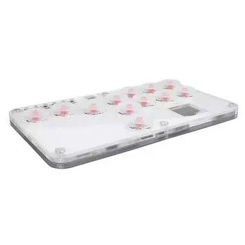 Игровой контроллер без рычага, акриловый, 12 клавиш, самодельный боевой контроллер без рычага с пользовательской RGB-подсветкой и