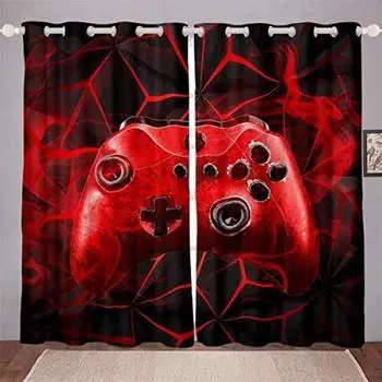 Игровой контроллер затемняющая штора современная для мальчиков и подростков черная штора с высоким затемнением для детской спальни гостиной домашнего декора крючком новый W55 X H120cm X 2&HOOK