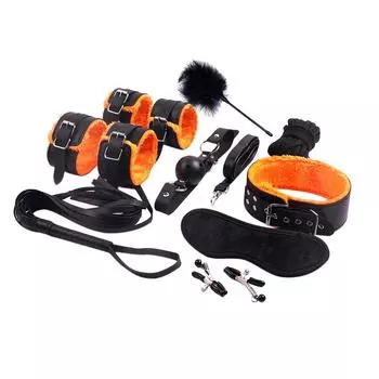 Игровой костюм SM, наручники для взрослых, набор кнутов для мячей, набор игрушек для пары, 9 шт.