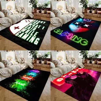 Игровой коврик для комнаты для мальчиков, геймерские коврики с дизайном контроллера, ковер для игровой комнаты, декор спальни, нескользящий коврик для машинной стирки 40X60cm-16x24in