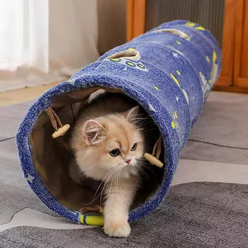 Игровой коврик для кошачьего туннеля, складные игрушки для котят, игрушки, гнездо для игрушек